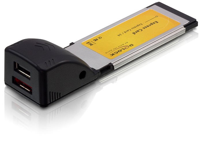 Delock Express Card > 1x USB 2.0 + 1x eSATA