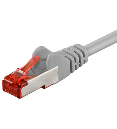 Netzwerkkabel CAT6 - 00.25 m S/FTP; 2xRJ45 stecker; PIMF doppelt geschirmt grau