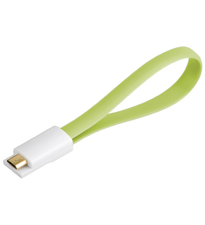 Magnet USB 2.0 Hi-Speed Kabel "A" Stecker > micro "B" Stecker - grün