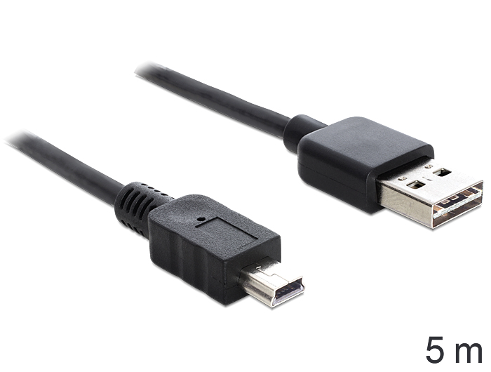Delock Kabel EASY-USB 2.0-A Stecker > USB 2.0 mini Stecker 5 m