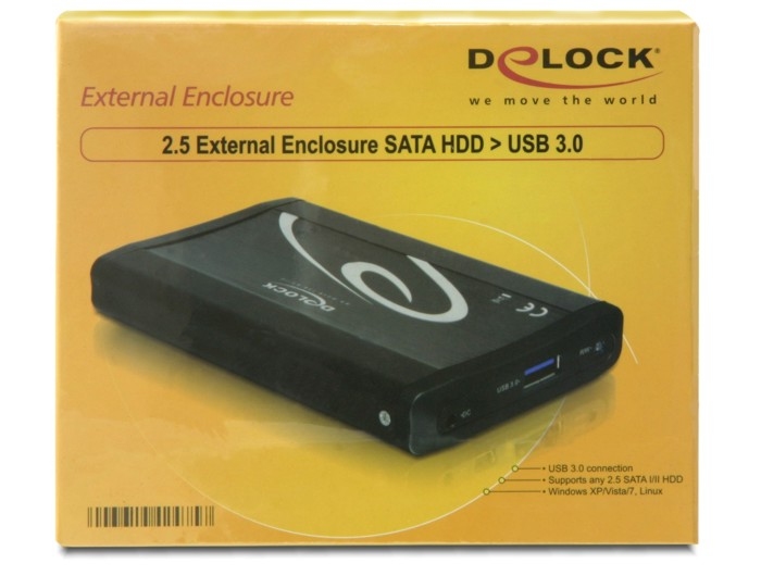 Delock 2.5 Externes Gehäuse SATA HDD > USB 3.0