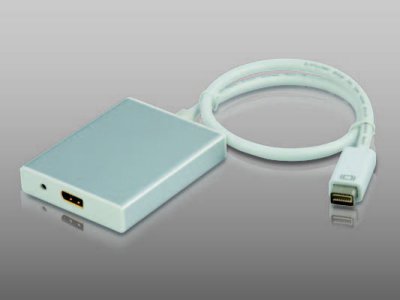 Mini DVI Stecker + USB Stecker (für Power) + Stereo Audio auf DisplayPort Buchse