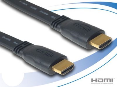 Purelink HDMI 1.3 Flachkabel Farbe schwarz 1.00m vergoldete Kontakte