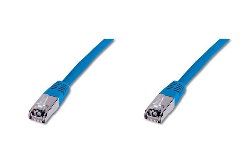 Kabel RJ45 10,0m blau SFTP-Patch C5e