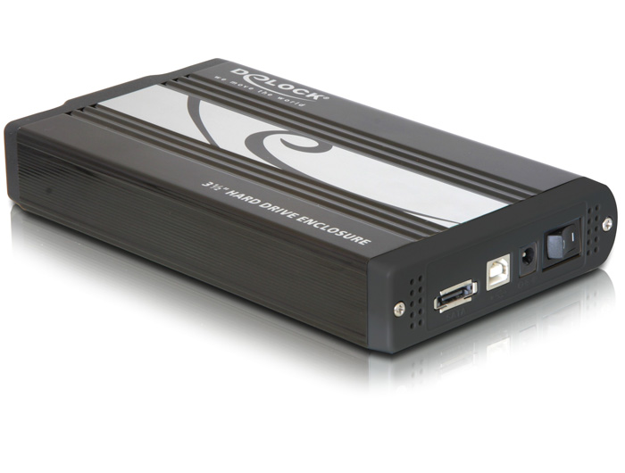 Delock 3.5" Externes Gehäuse SATA HDD zu USB 2.0 / eSATA