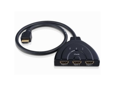HDMI 1.3 Auto Switch 3x1 (HDMI V1.3) Switcher, mit Anschlusskabel, (3 in 1 out)