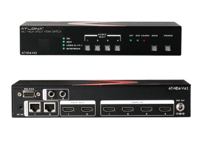 Atlona AT-HDMI-V42 4x2 HDMI 1.3 Switcher Switcher/Umschalter 4 Quellen mit 2LCDs