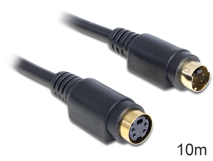 Delock S-Video Verlängerungskabel 1 x 4 Pin Stecker > 1 x 4 Pin Buchse 10 m