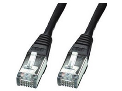 NETZWERKKABEL CAT5 SFTP Schwarz 50.0m Gigabit tauglich (1000Mbit)