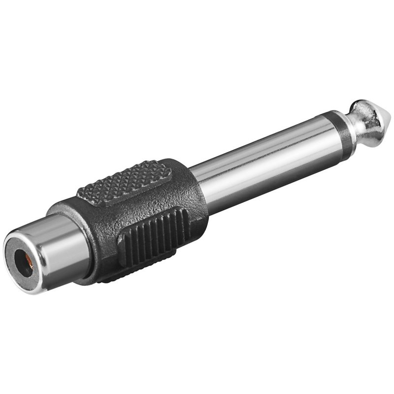 Audio-Adapter - Klinke 6,35 mm-Stecker (2-Pin, Mono) > Cinch-Buchse