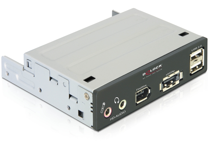 Delock 3.5" Mutlipanel eSATAp/USB 2.0/FireWire/HD-Audio