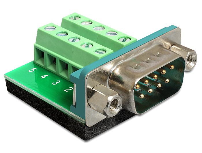 Delock Adapter Sub-D 9 Pin Stecker > Terminalblock 10 Pin