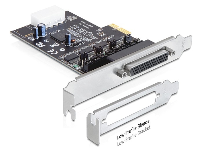 Delock PCI Express Karte > 4 x Seriell mit Spannungsversorgung