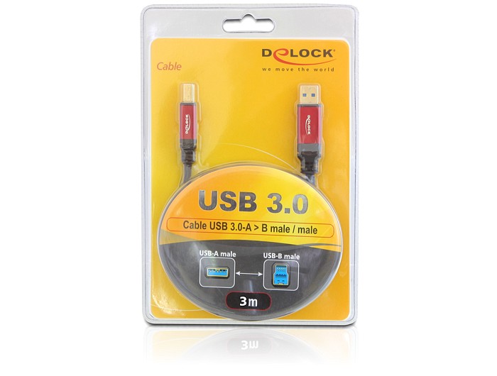 Delock Kabel USB 3.0-A > B Stecker / Stecker 3 m Premium