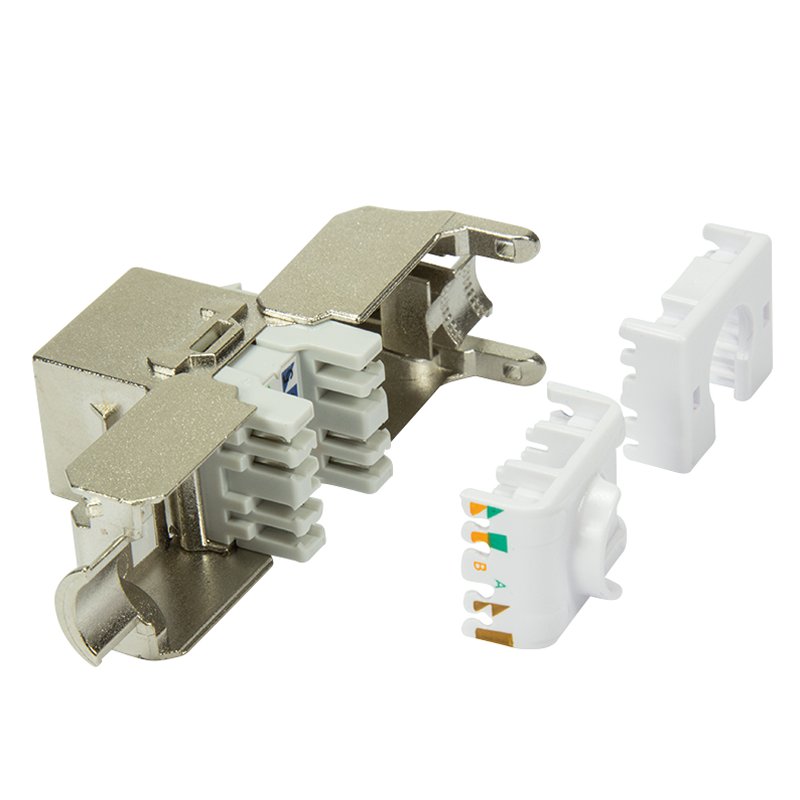 LogiLink® Kat.6A Keystone Buchse, Schneid-/ Klemm- oder werkzeugfreier Anschluss