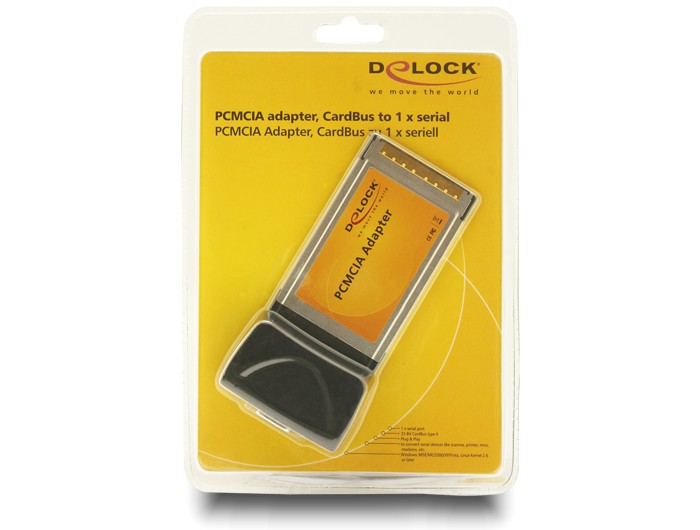 Delock PCMCIA Adapter, CardBus zu 1 x seriell