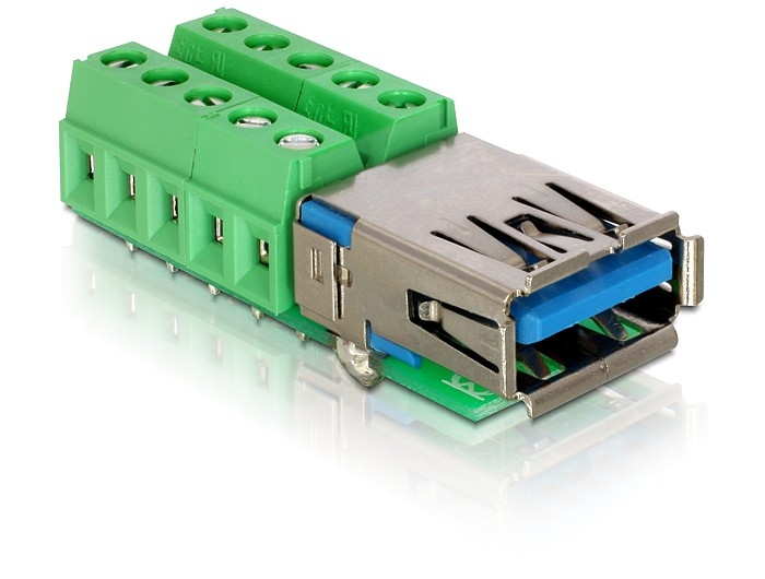 Delock Adapter USB 3.0-A Buchse > Terminalblock 10pin
