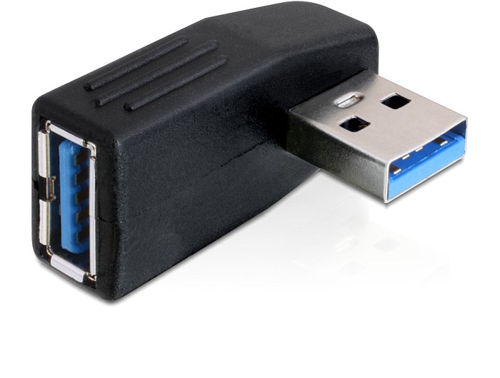 Delock Adapter USB 3.0 Stecker-Buchse gewinkelt 90° horizontal