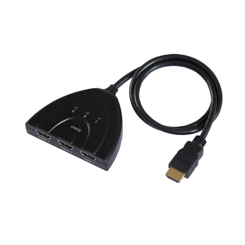 HDMI 1.3 Auto Switch 3x1 (HDMI V1.3) Switcher, mit Anschlusskabel, (3 in 1 out)
