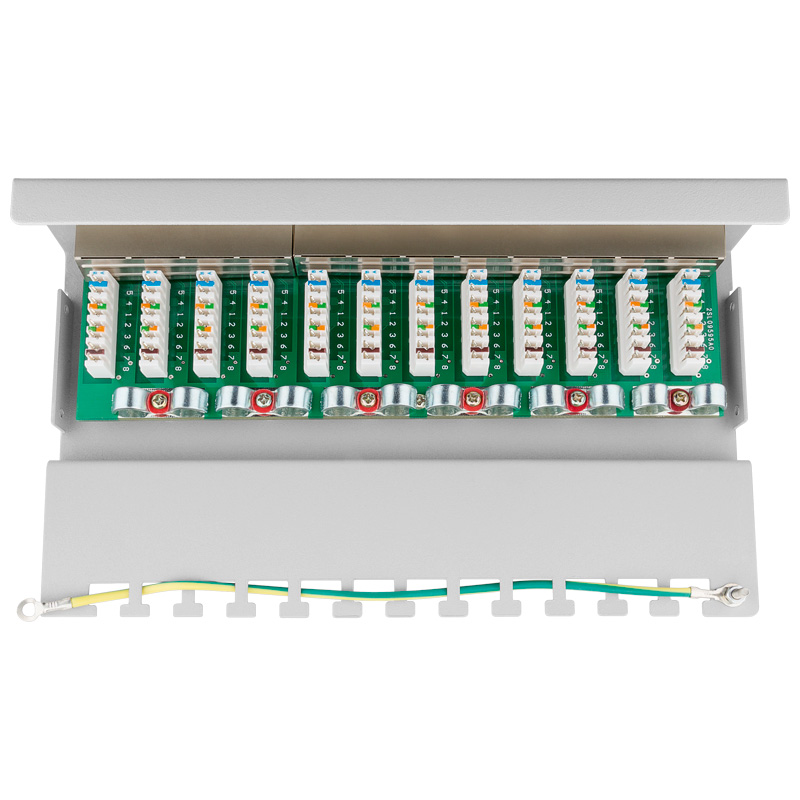 CAT 6 Ethernet Patch Panel 12 Port STP Geschirmt - weiss