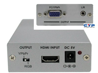 HDMI nach PC Wandler CP-1262HE / wandelt HDMI Signale in analoge PC (RGB)/YPbPr