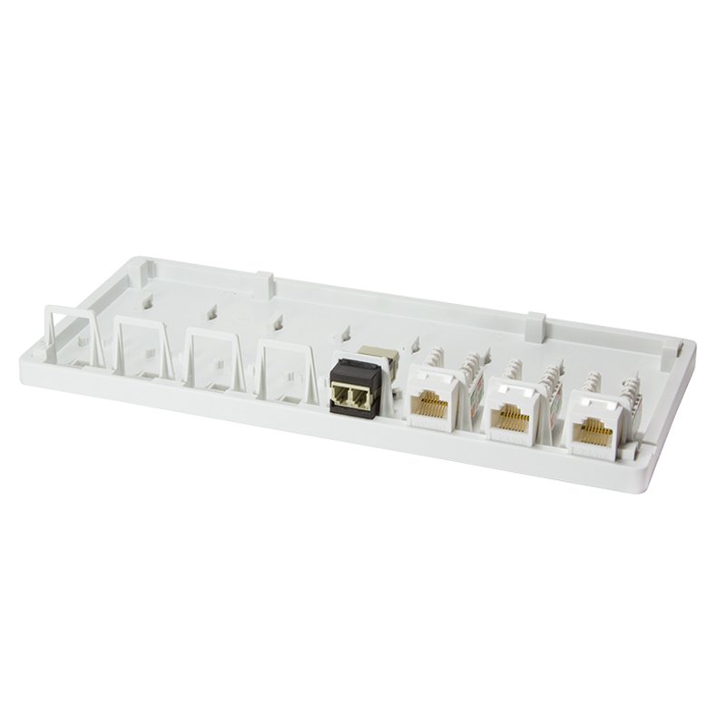 LogiLink® Keystone Modular Aufputz-Leergehäuse 8 Port UTP, weiß, leer