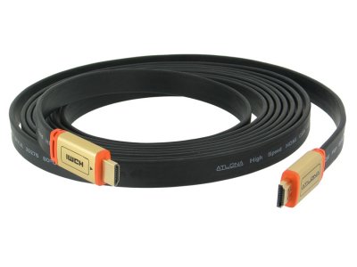 1.80m Atlona Flat High Speed HDMI Cable mit Ethernet-Unterstützung - schwarz