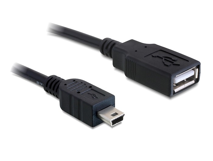 Delock Kabel USB 2.0-A Buchse > mini USB Stecker 0,5 m