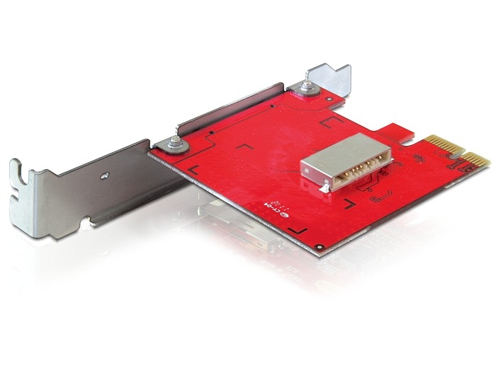 Delock PCI Express Card Reader > 1 Slot extern SD / SDIO Card, 1 Slot intern MS Card