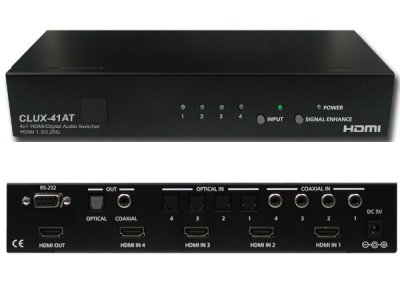 4-in 1-out HDMI v. 1.3 mit Digital Audio Switcher (CLUX-41AT)