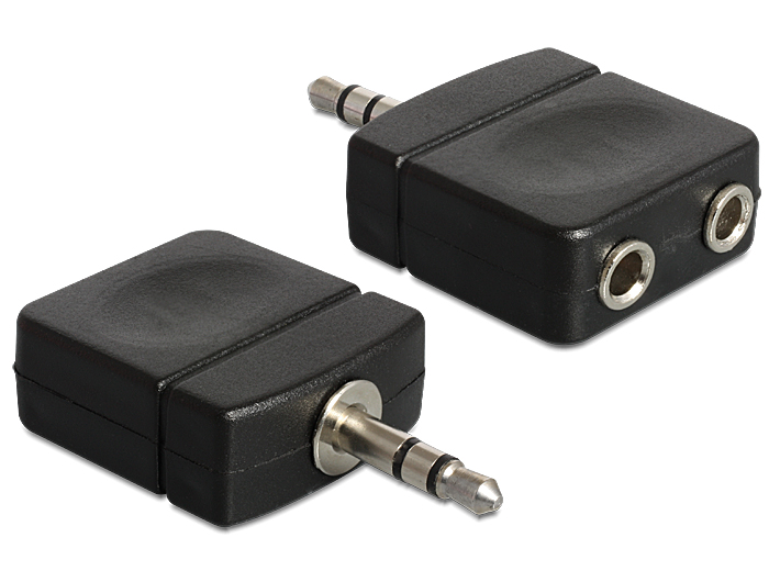 Delock Adapter Audio 3.5 mm Stereo Klinke 1x Stecker > 2x Buchse