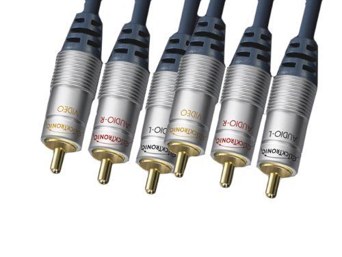 Audio Video Cinch Kabel vergoldete Kontakte RCA Anschlusskabel 0.50 Meter