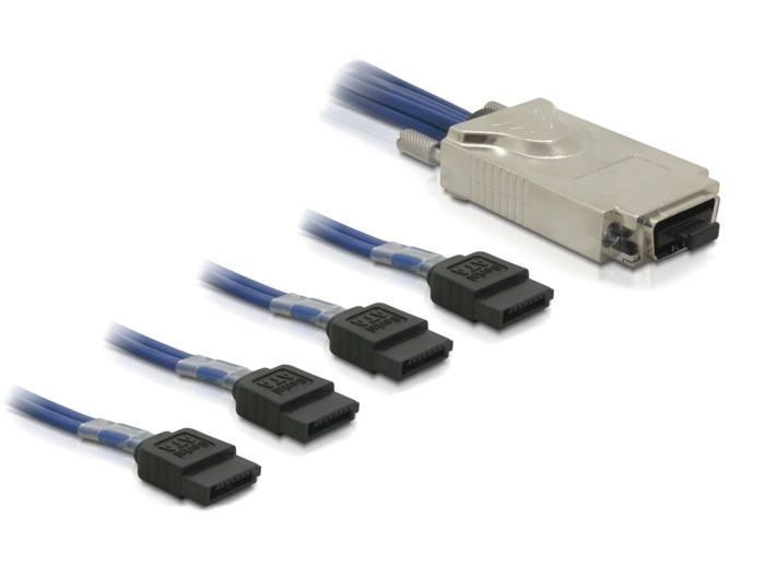 Delock Kabel Infiniband zu 4x SATA (SFF 8470 - 4x SATA) 1m
