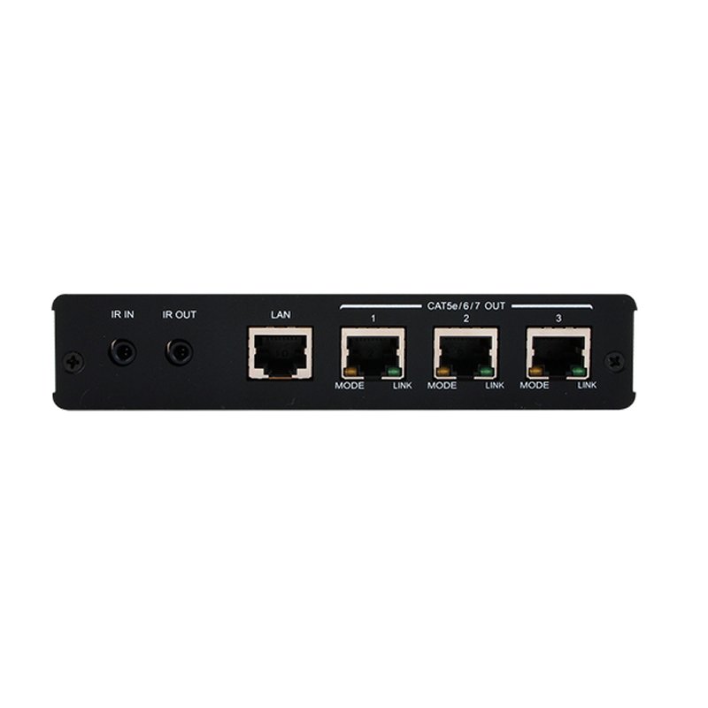 1 x 4 HDMI mit 4Kx2K Splitter, 3D, DHCP inkl. 3 x CAT5e/6/7 Receiver mit LAN Anschluss