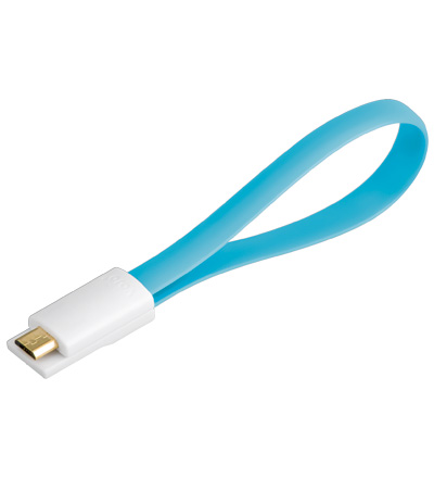 Magnet USB 2.0 Hi-Speed Kabel "A" Stecker > micro "B" Stecker - blau