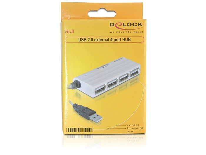 Delock USB 2.0 Hub 4-port extern