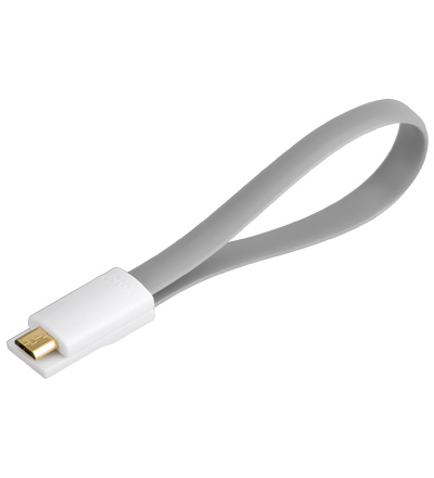 Magnet USB 2.0 Hi-Speed Kabel "A" Stecker > micro "B" Stecker - grau