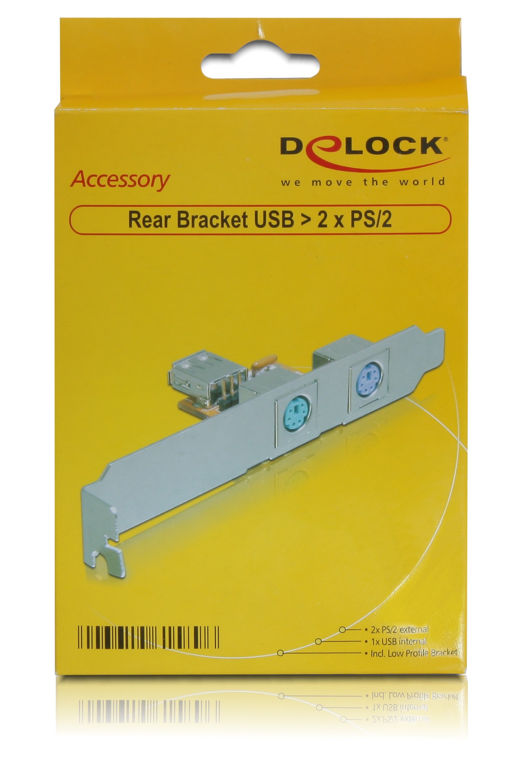 Delock Slotblech USB > 2 x PS/2